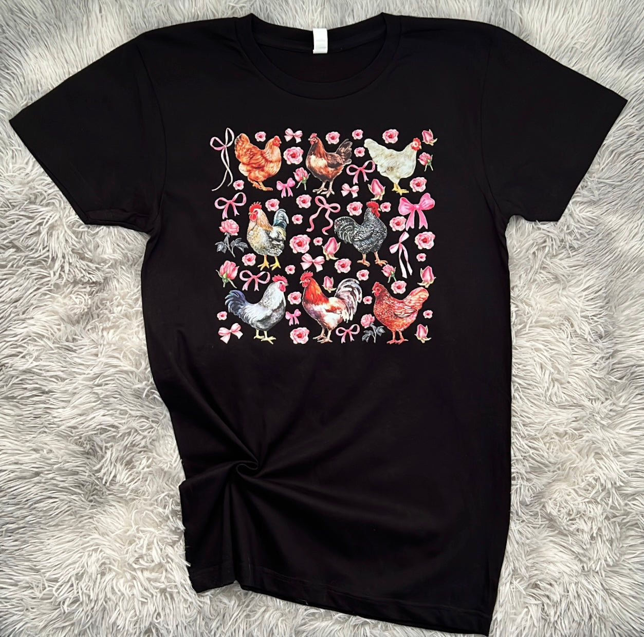 Bow Chickens Tee