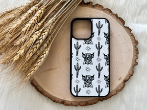 Cactus Highland Cow Phone Case*