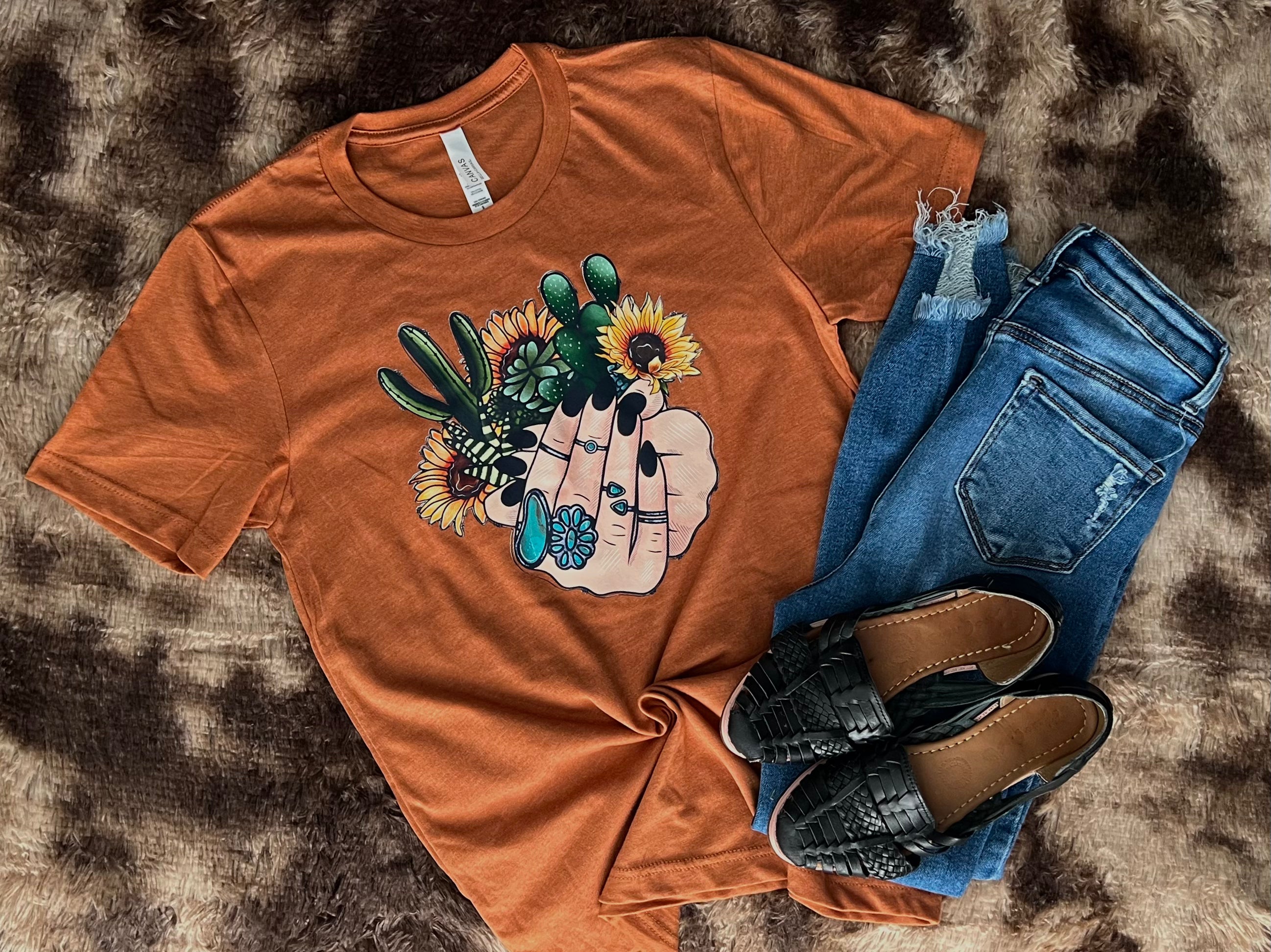 Cactus & Sunflower Hands Tee